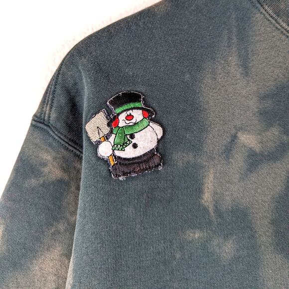 Vintage Tie Dye Oversized Christmas Sweatshirt Pullover Ugly Sweater 90's Sz XS - Picture 5 of 8
